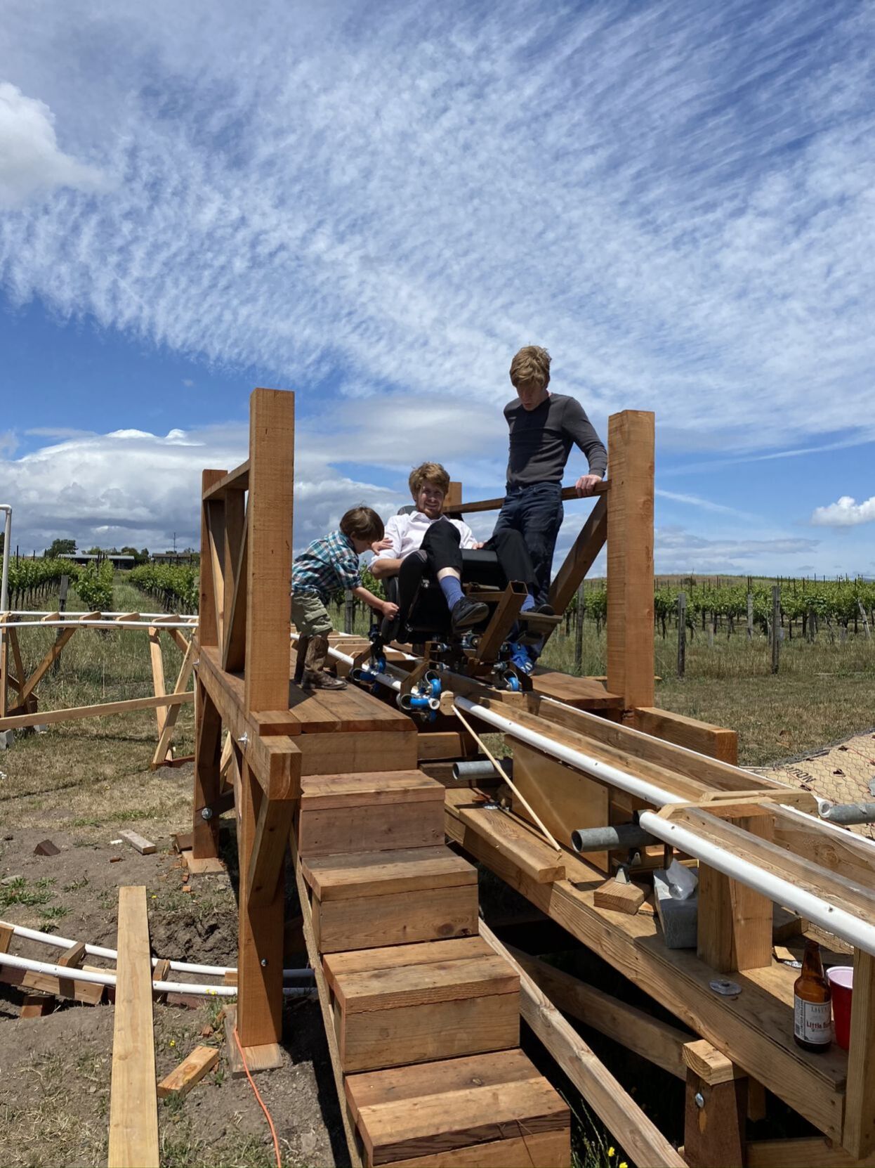 Building Napa's mini-Matterhorn roller coaster